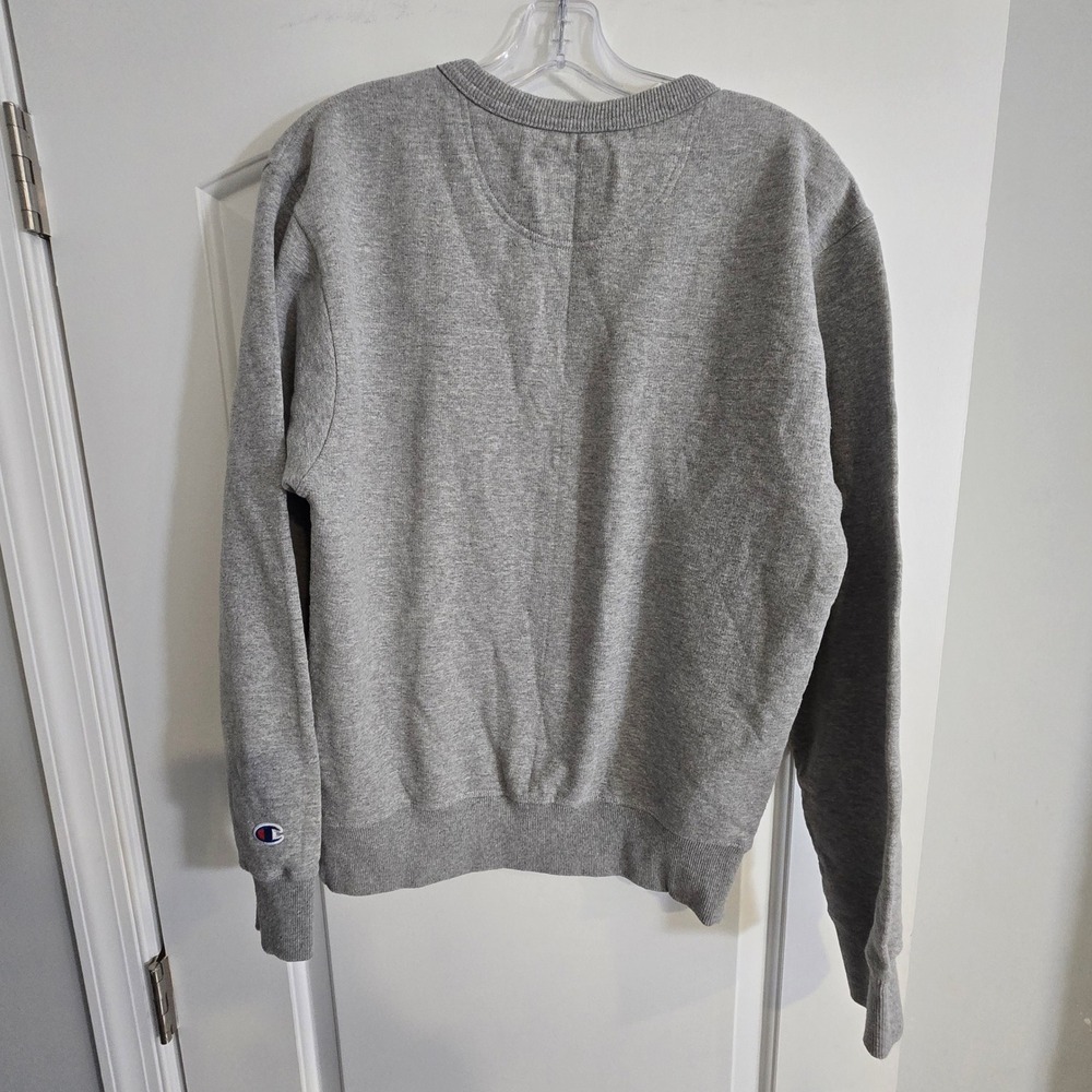 Champion Crewneck Sweatshirt Men's Small Gray Blue Logo Pullover 90s Style Retro - Picture 5 of 8